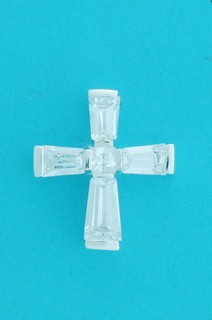 SPC 25x22mm CZ BAGETTE CROSS