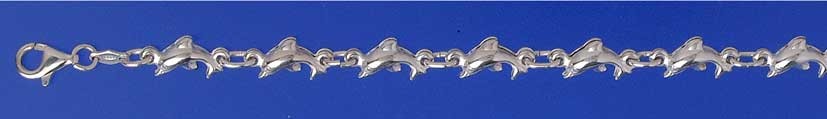 SPC HOLLOW LINKED DOLPHIN BRACELET     =