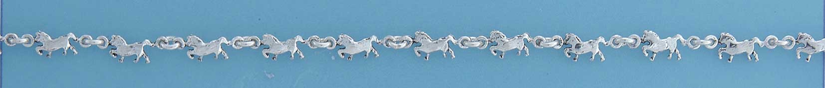 SPC LINKED TINY PRANCING HORSES BRACELET