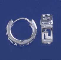 SPC 17x6mm GREEK KEY HINGED HOOPS      =
