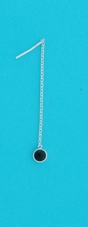 SPC 5mm ONYX PULL THRU EARRINGS