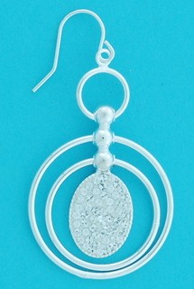SPC TWO CIRCLES WITH OVAL CRYSTALS DROP