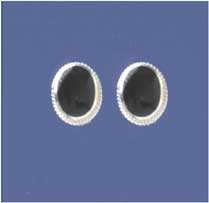 SPC 10x8mm OVAL STUD - ONYX            =