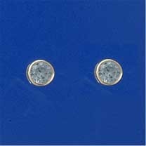 SPC 6mm SYN.BLUE TOPAZ STUDS