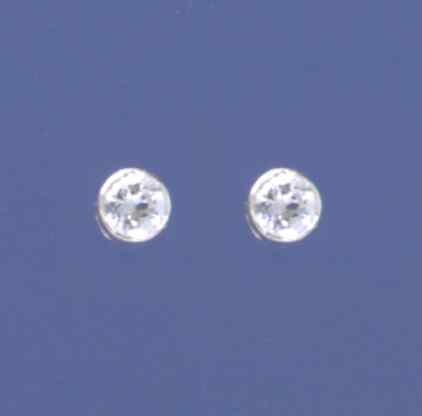 SPC 7MM RUBSET CZ STUD                 =