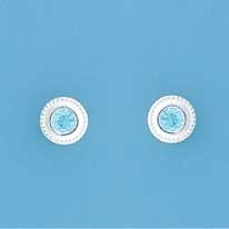 SPC TWIST WIRE EDGE 4mm BLUE STUDS     =