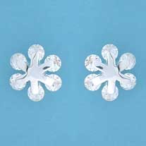 SPC CLIP SET CZ FLOWER STUD            =