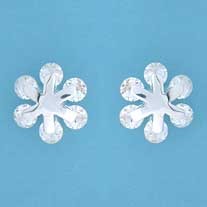 SPC CLIP SET CZ FLOWER STUD            =