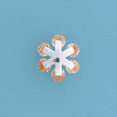 SPC CLIP SET CHAMPAGNE CZ FLOWER STUD