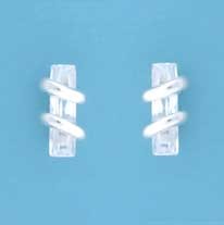 SPC 14x4mm BAGETTE CZ WIREWRAP STUDS   =