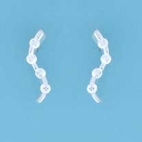 SPC 4 CZ SET WAVY BAR STUDS            =