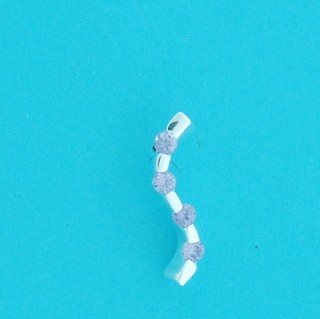 SPC 4 AMCZ SET WAVY BAR STUDS          =