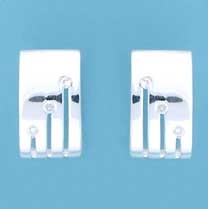 SPC SLOTTED CZ SET CURVED SLIDER STUDS