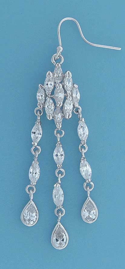 SPC MARQUIS CZ SET CHANDELIER EARRINGS