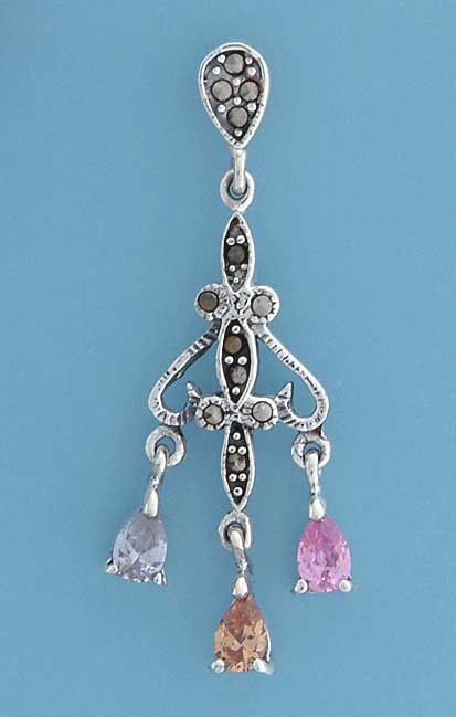 SPC MARC/MULTICOLOUR CZ CHANDELIER DROPS