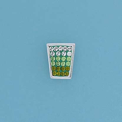 SPC FADING GREEN CRYSTAL SET STUDS     =