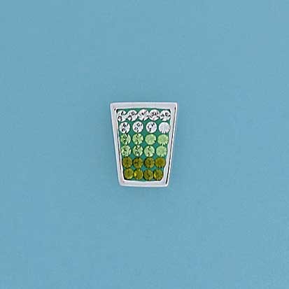 SPC FADING GREEN CRYSTAL SET STUDS     =