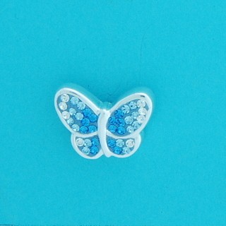 SPC FADING BLUE CRYST.BUTTERFLY STUDS  =