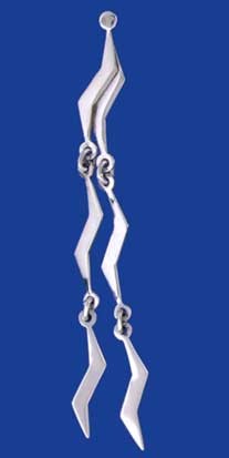 SPC LINKED ZIG-ZAG SECTION DROP EARRING=