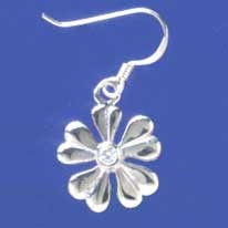 SPC 4mm CZ FLOWER DROP EARRING