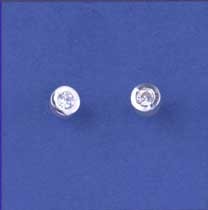 SPC 3mm CZ SET IN 5mm ROUND STUD       =