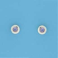 SPC 3mm AMETHYST SET IN 5mm ROUND STUD =