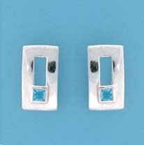 SPC SQ.BLUE TOPAZ CURVED SLOTTED STUDS