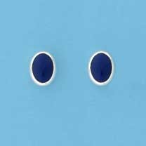 SPC 7x5mm OVAL LAPIS RUBSET STUDS      =