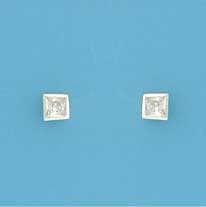 SPC 3mm SQUARE CZ STUDS