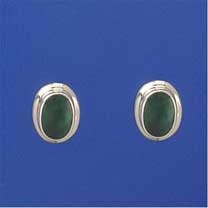 SPC 8x6 OVAL MALACITE STUDS/1mm RIM    =