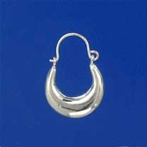 SPC 14mm PLAIN CREOLE DROP EARRING     =