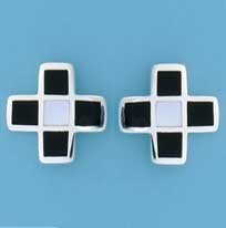 SPC M.O.P/ONYX CHECKERED INLAY PLUS STUD