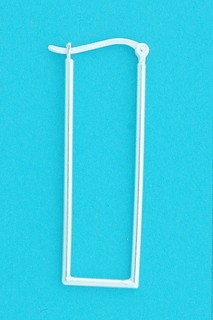 SPC 40x12mm RECT.WIRE CREOLE EARRINGS  =