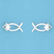 SPC SMALL ALPHA SYMBOL STUD EARRINGS   =