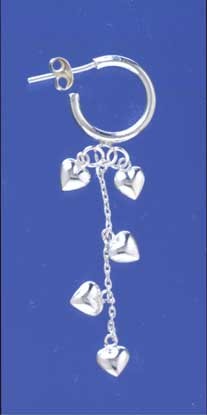 SPC 16mm STUD HOOP/HEART TASSLES