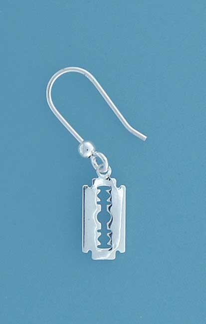 SPC 14x7mm RAZOR BLADE DROP EARRINGS   =