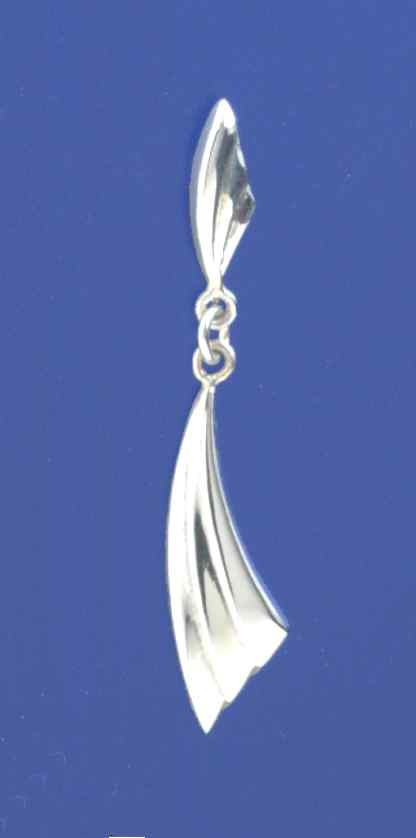 SPC RIDGED SCIMITAR DROP EARRINGS      =