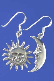 SPC SUN AND MOON DROP EARRINGS         =