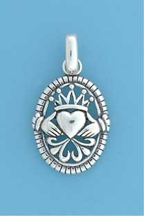 SPC 23x19mm OVAL CLDDAGH PENDANT       =