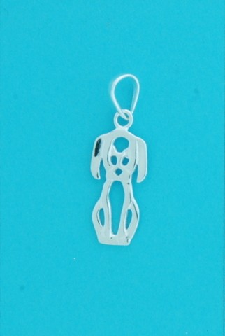 SPC CUTOUT SITTING DOG PENDANT SOLD X 2