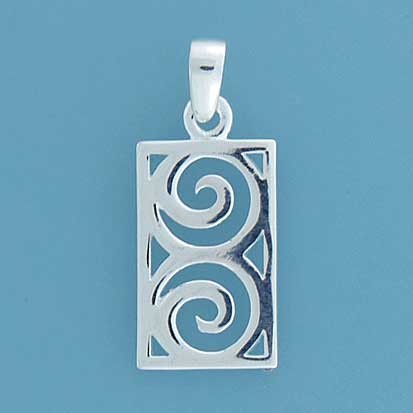 SPC CUTOUT SPIRAL DESIGN RECT.PENDANT