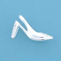 SPC CZ TOE AND HEEL SET SLINGBACK SHOE =