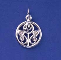 SPC 15mm ROUND CUT OUT FLOWER PENDANT  =