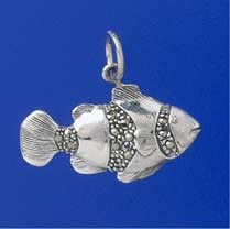 SPC MARCASITE CLOWN FISH PENDANT