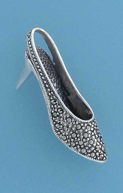 SPC 40mm MARCASITE SHOE PENDANT