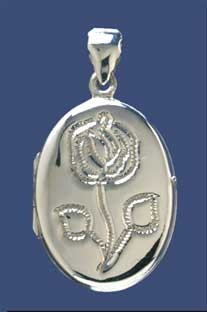 SPC 32x24mm ENGRAVED FLOWER LOCKET     =