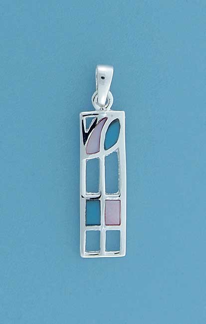 SPC ENAMEL RM STYLE RECT. PENDANT