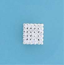 SPC 11x11mm 25 STONE SQUARE CZ PENDANT