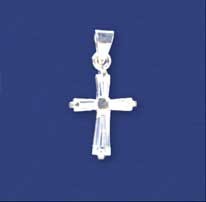 SPC 15x12mm CZ STONE BAGETTE CROSS     =