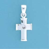 SPC CZ SET 17x12mm POLISHED CROSS      =